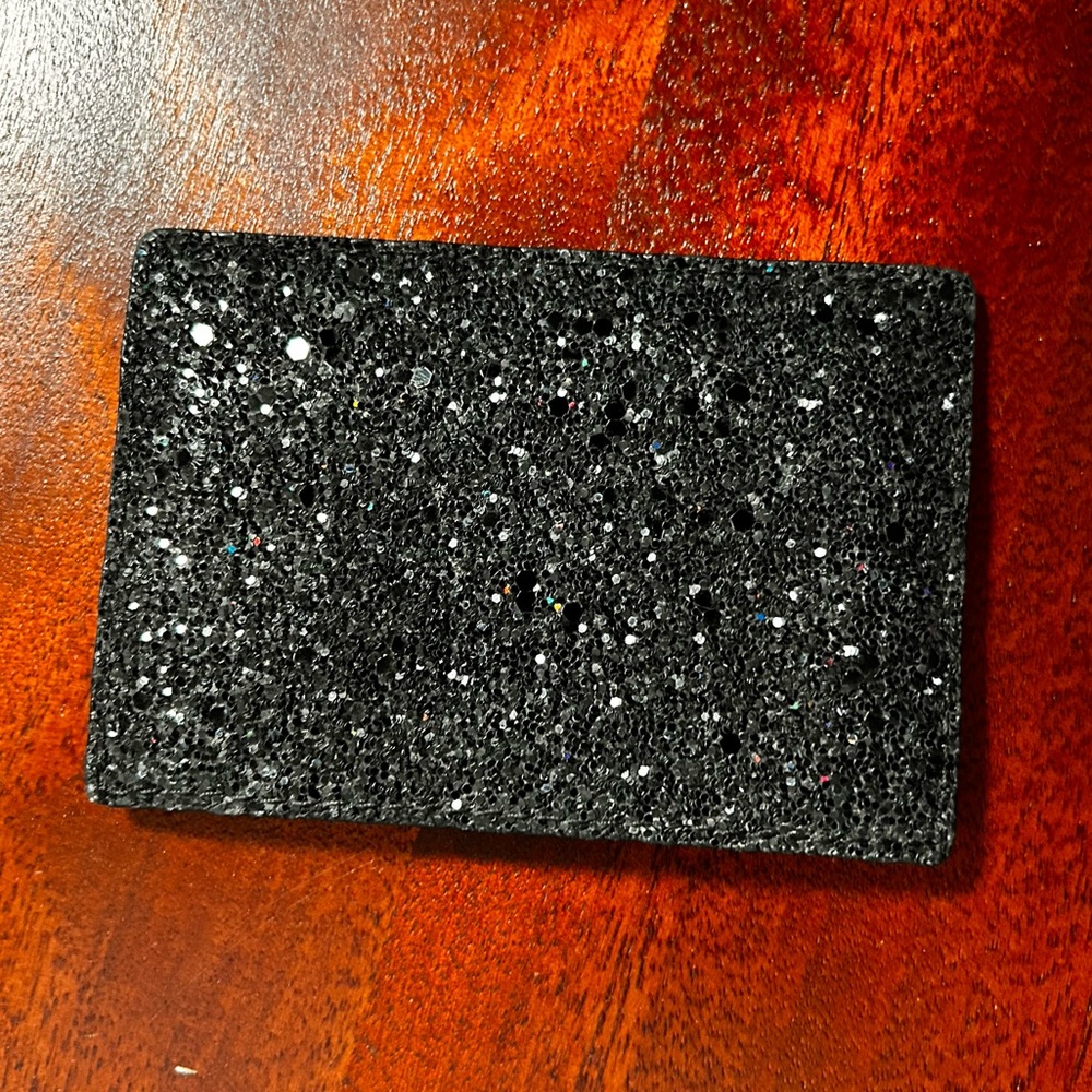 KATE SPADE | Black GLITTER Cardholder - Picture 2 of 5